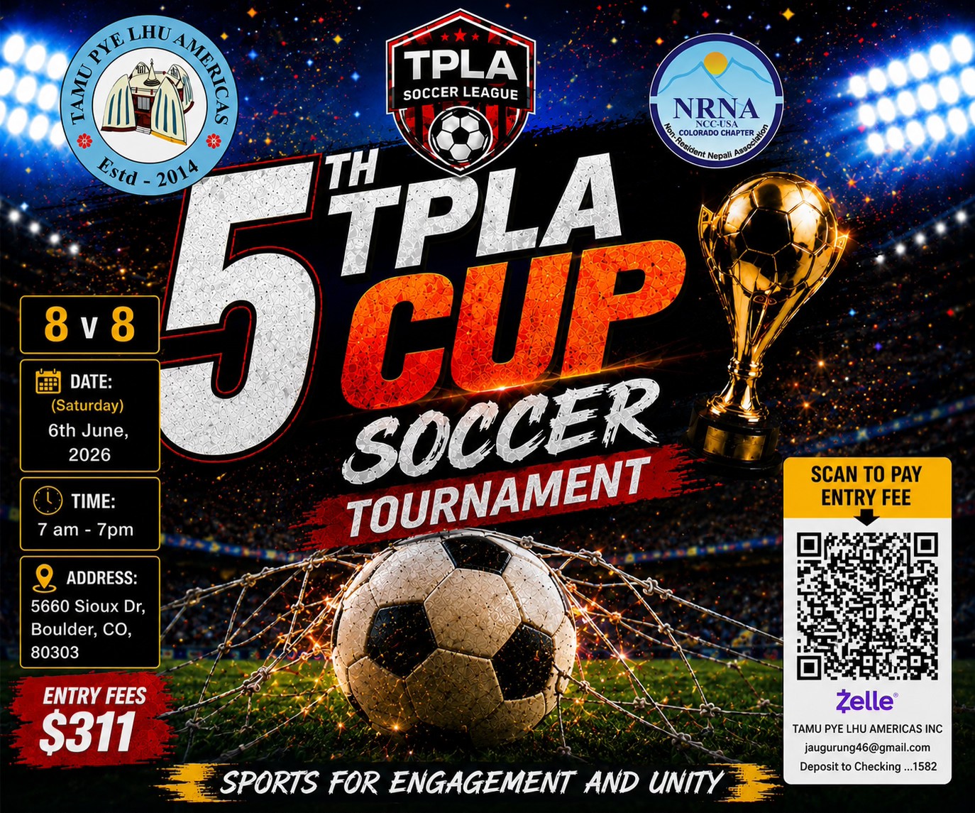 🏆 5th TPLA CUP 2026 🏆 Boulder Colorado